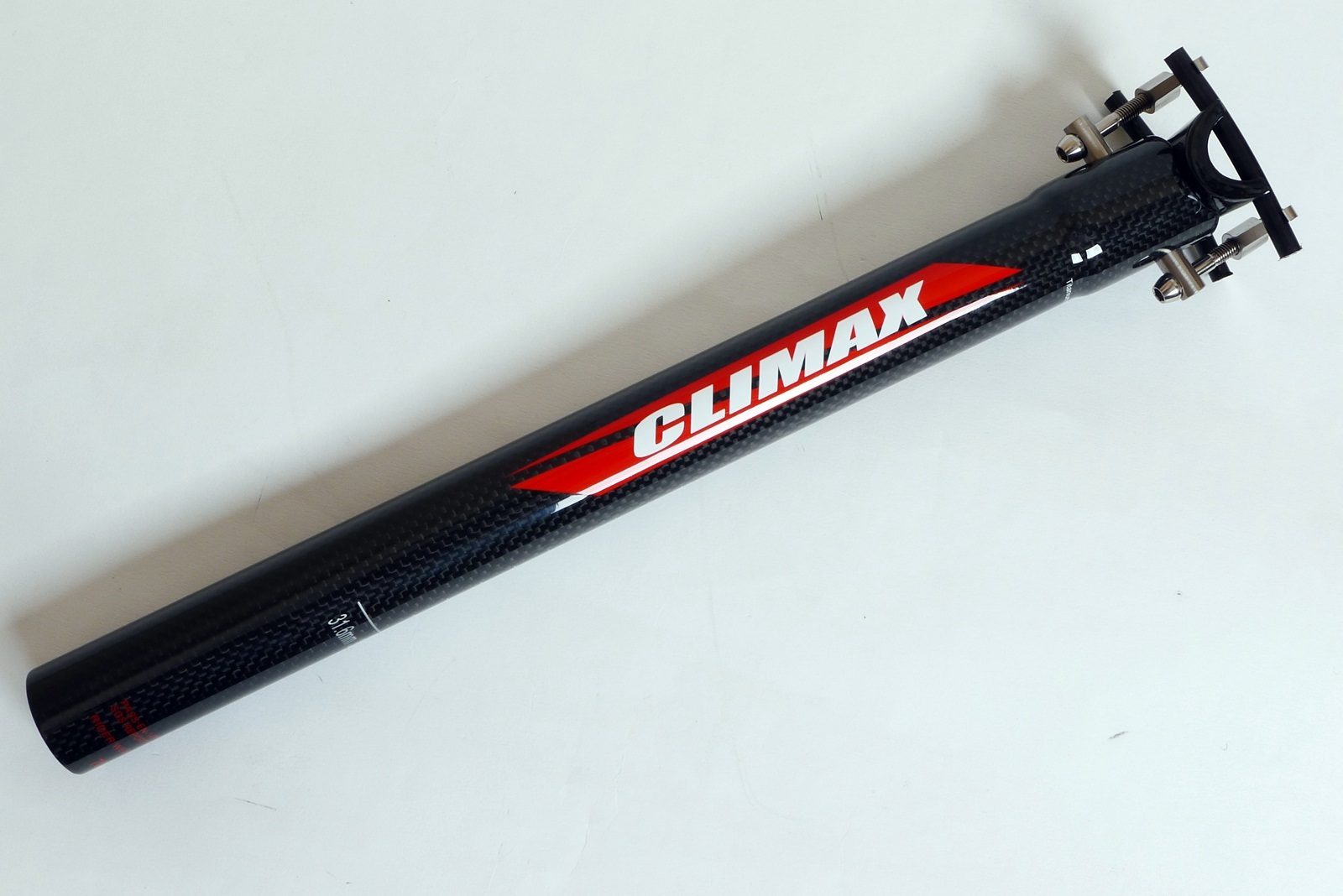 145g,34.9×350 Climax SP02C 3K gloss carbon Seatpost Ti bolt Road MTB bike Black