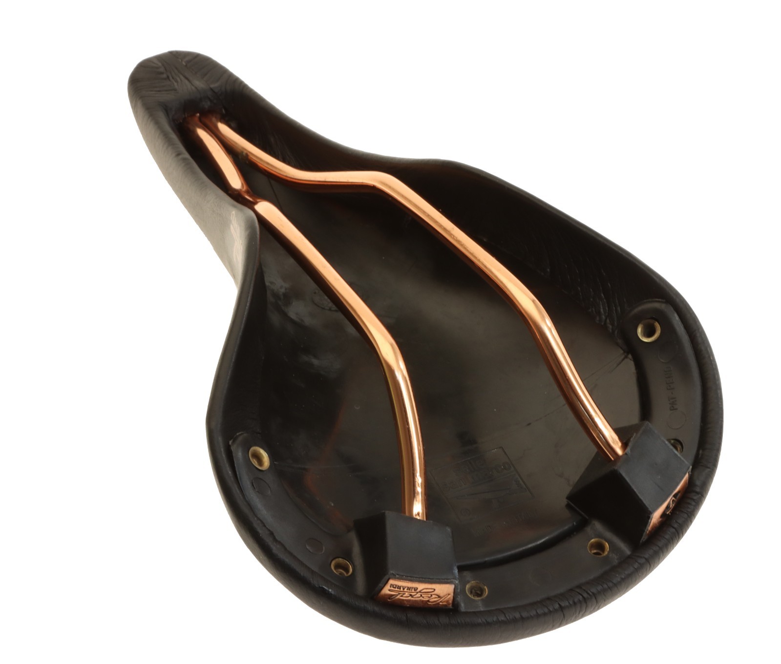 Selle San Marco Regal Girardi SMOOTH Black Leather Saddle Copper NEW in Box NOS