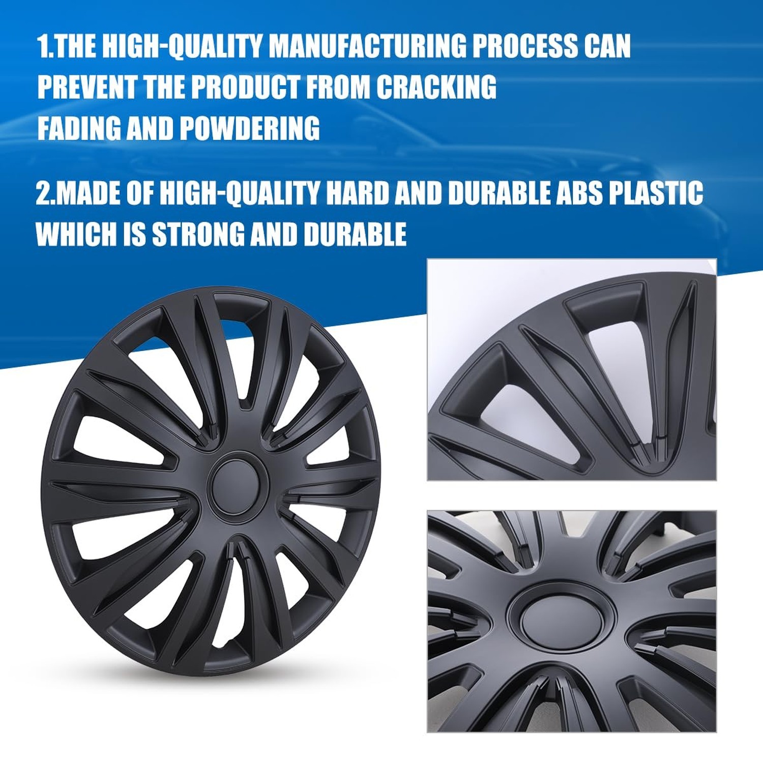 13 Inch Automotive Hubcap Wheel Tire Covers Accessories Snap On Auto Tire Uni…