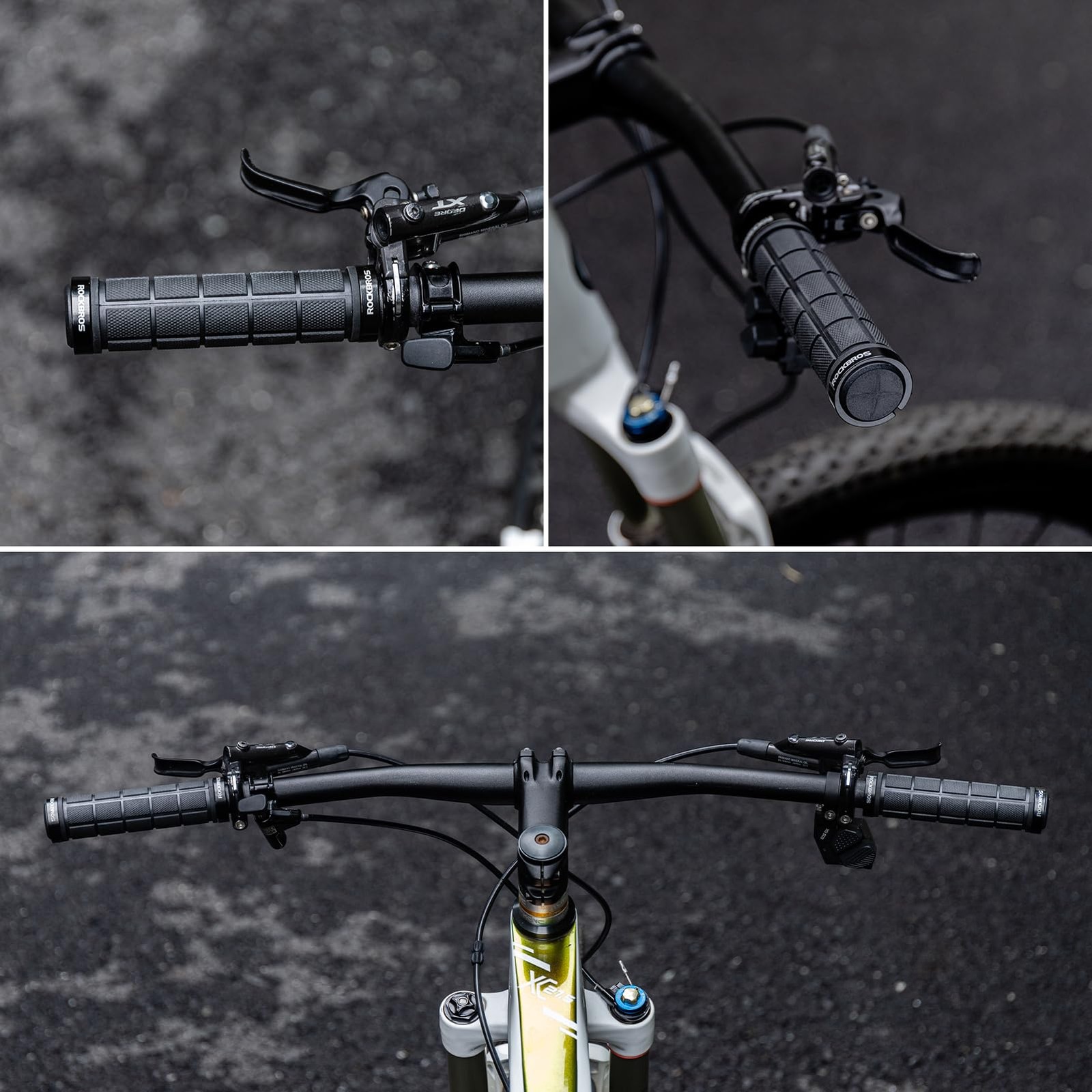 Bicycle Handlebar Grips 4pcs Double Lock On Comfort AntiSlip 22mm