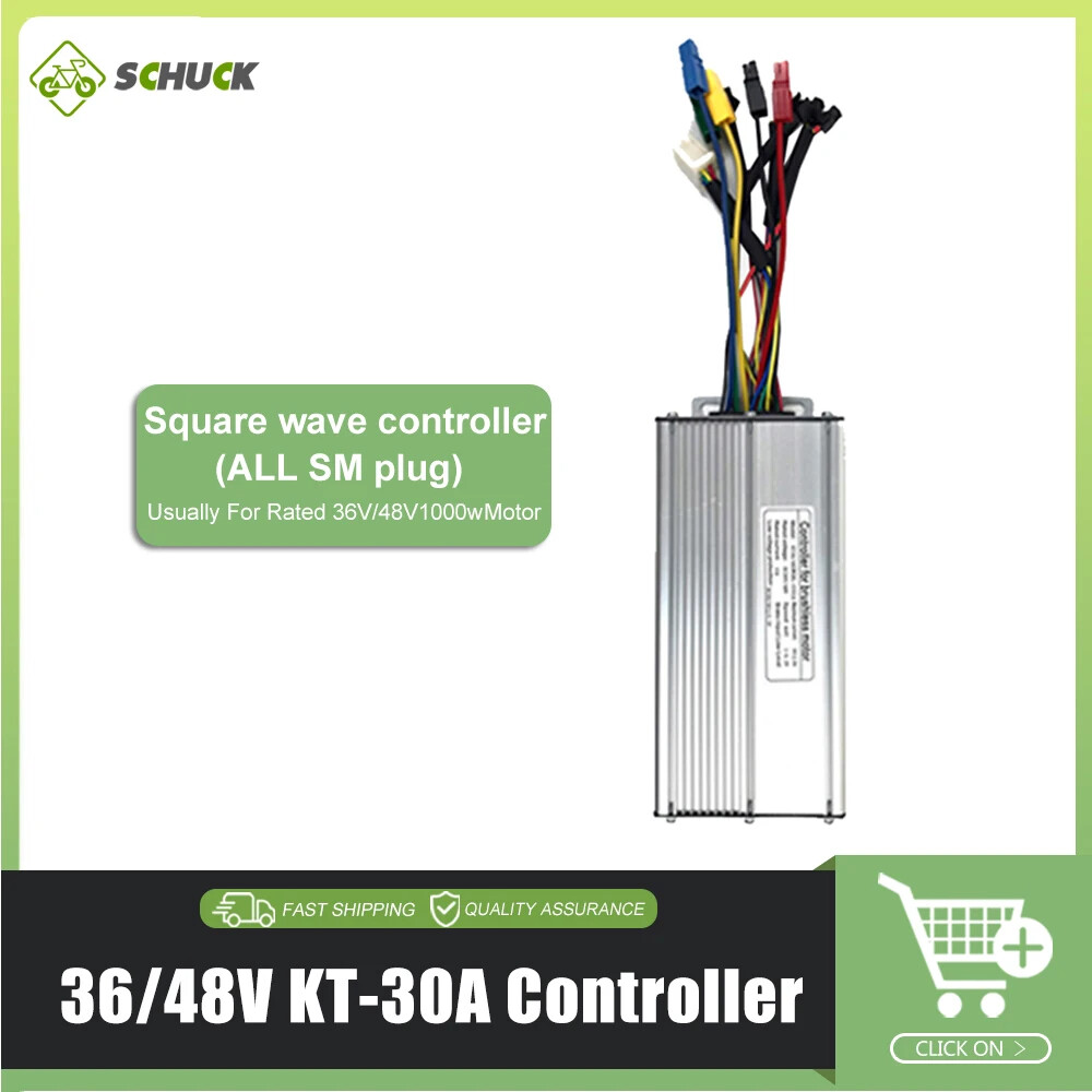 15A-50A E-bike Square Sine Wave Controller Use for 250W-3000W E-bile Motor