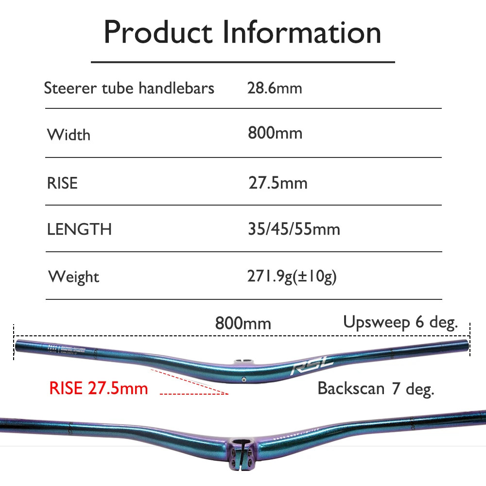 Carbon Fiber Integrated Mountain Bike Bar 28.6mm Steerer Bicycle Handlebars