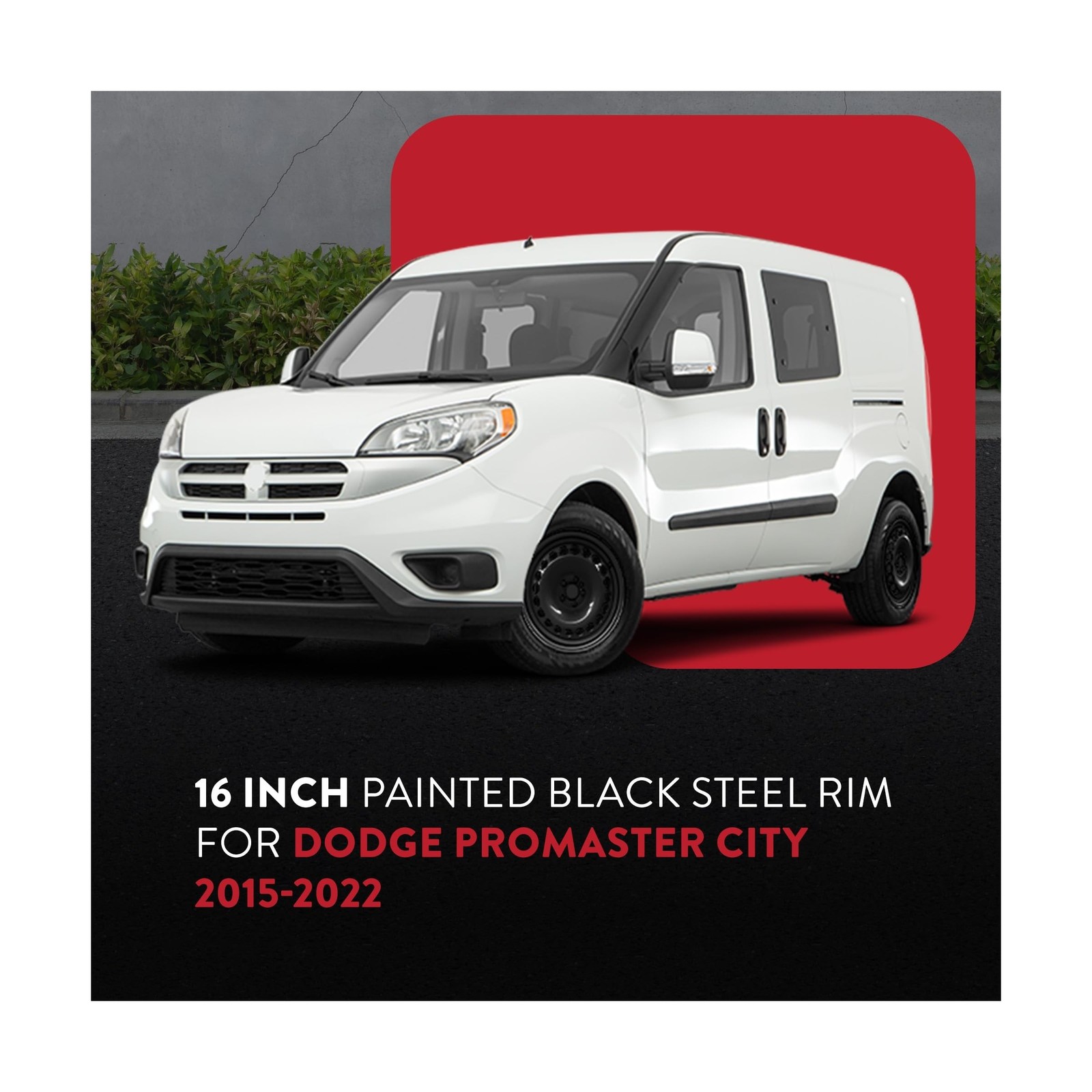 16 Inch Rim for 2015-2022 Dodge Promaster City – Painted Black Wheel Rim – OE…