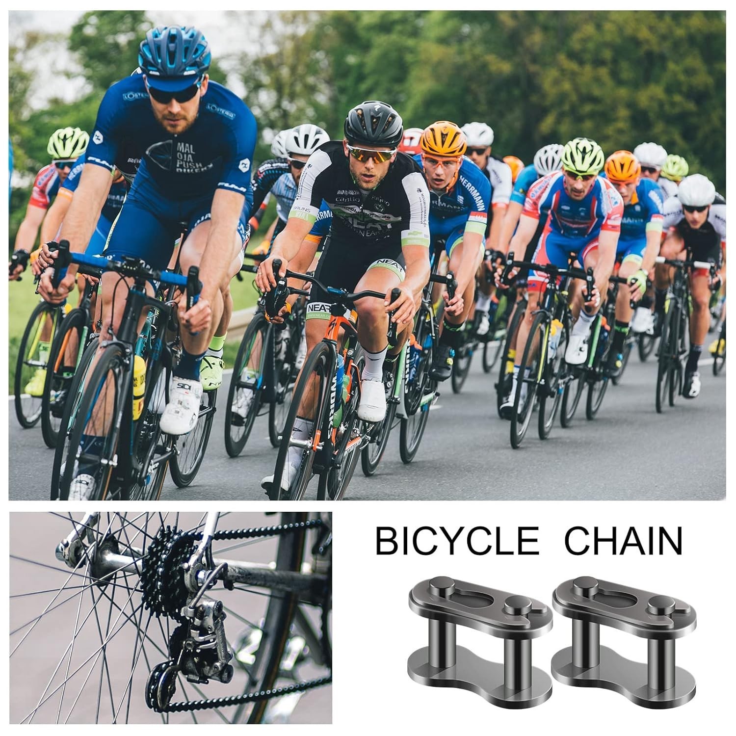 Heavy Duty 8PCS Steel Chain Links – Perfect for Bikes and Mini ATVs – Size #35