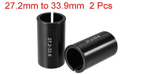 2 Pcs 27.2mm to 33.9mm Bicycle Seat Post Tube Adapter Reducing Sleeve