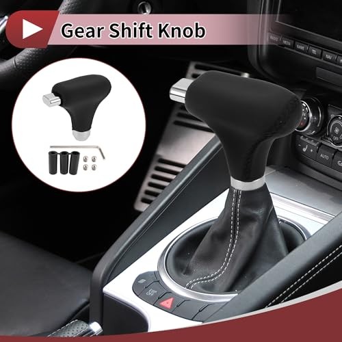 Shift Knob Universal Gear Shift Knob Faux Leather Stick Shifter Lever Knob for