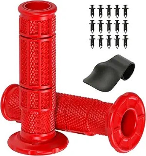 7/8 Handlebar Grips Rubber ATV Handle Grips Replacement for 350 420 Color: red