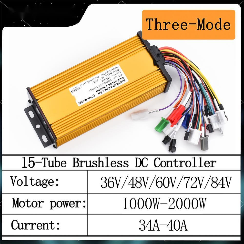 Electric Bicycle 36V 48V 60V 2000W Controller 1000W Sine Controller 34-40A 15MOS