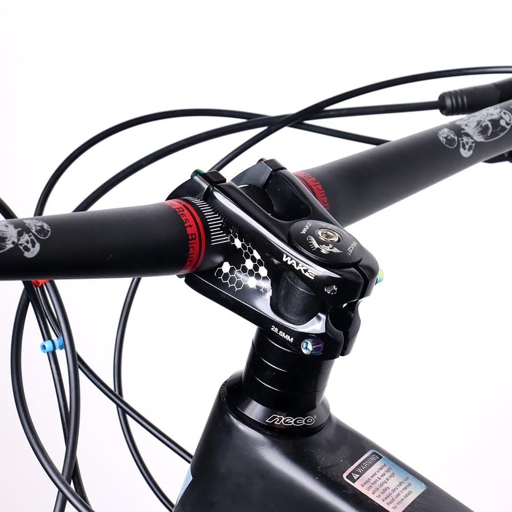 Bike Stem 31.8 50mm Bike Riser For 1 1/8 Inch Steerer Repair Black Component