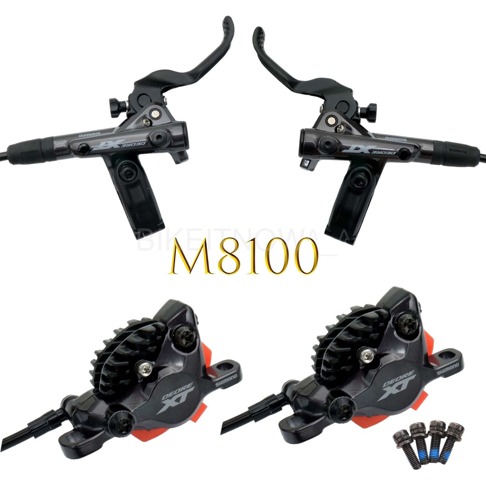 Shimano XT BL/BR-M8100 I-Spec EV Disc Brake Calipers Set Front 900+Rear 1600