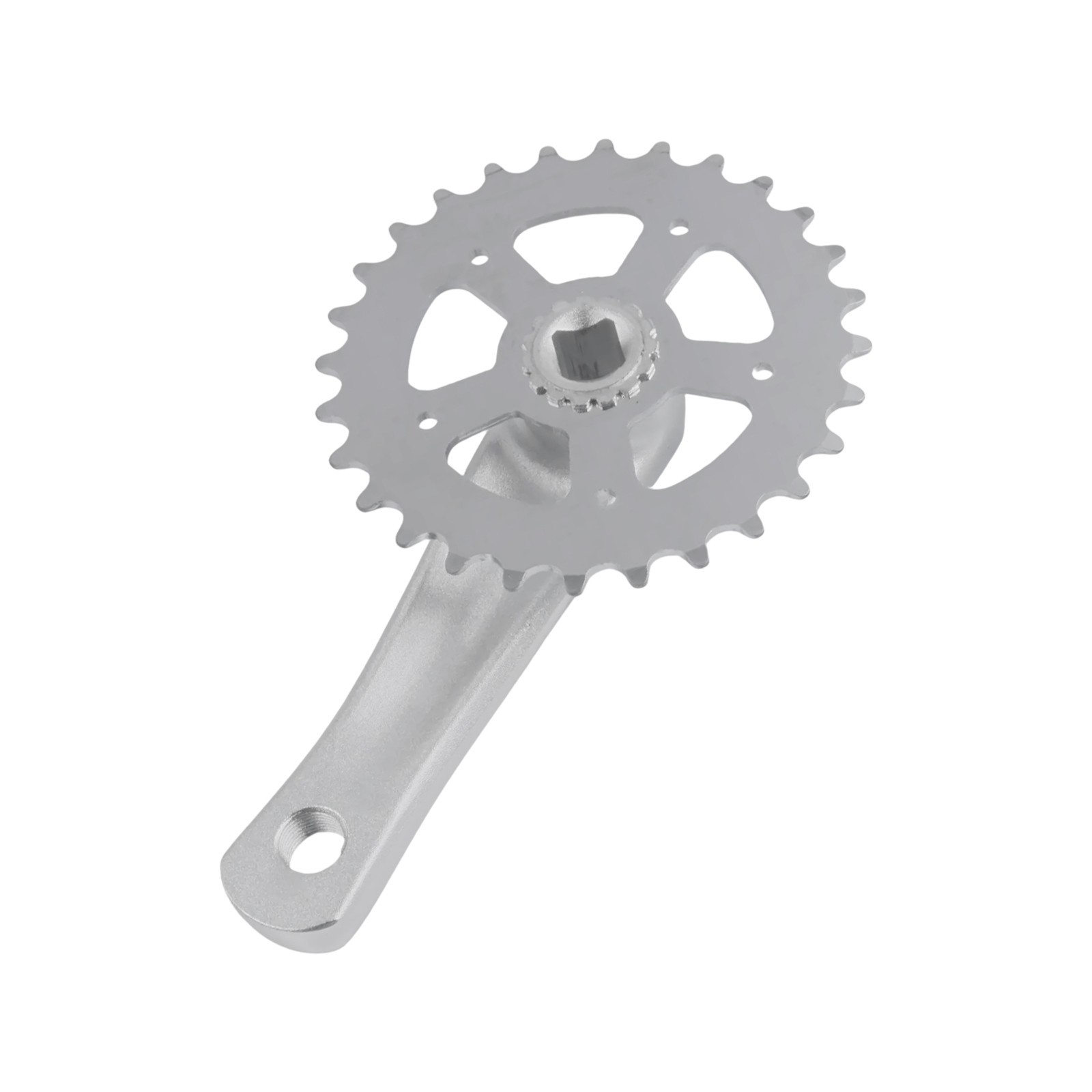 28T 114mm Aluminum Crankset for Single For Speed and Fixie Bikes Square Hole BB