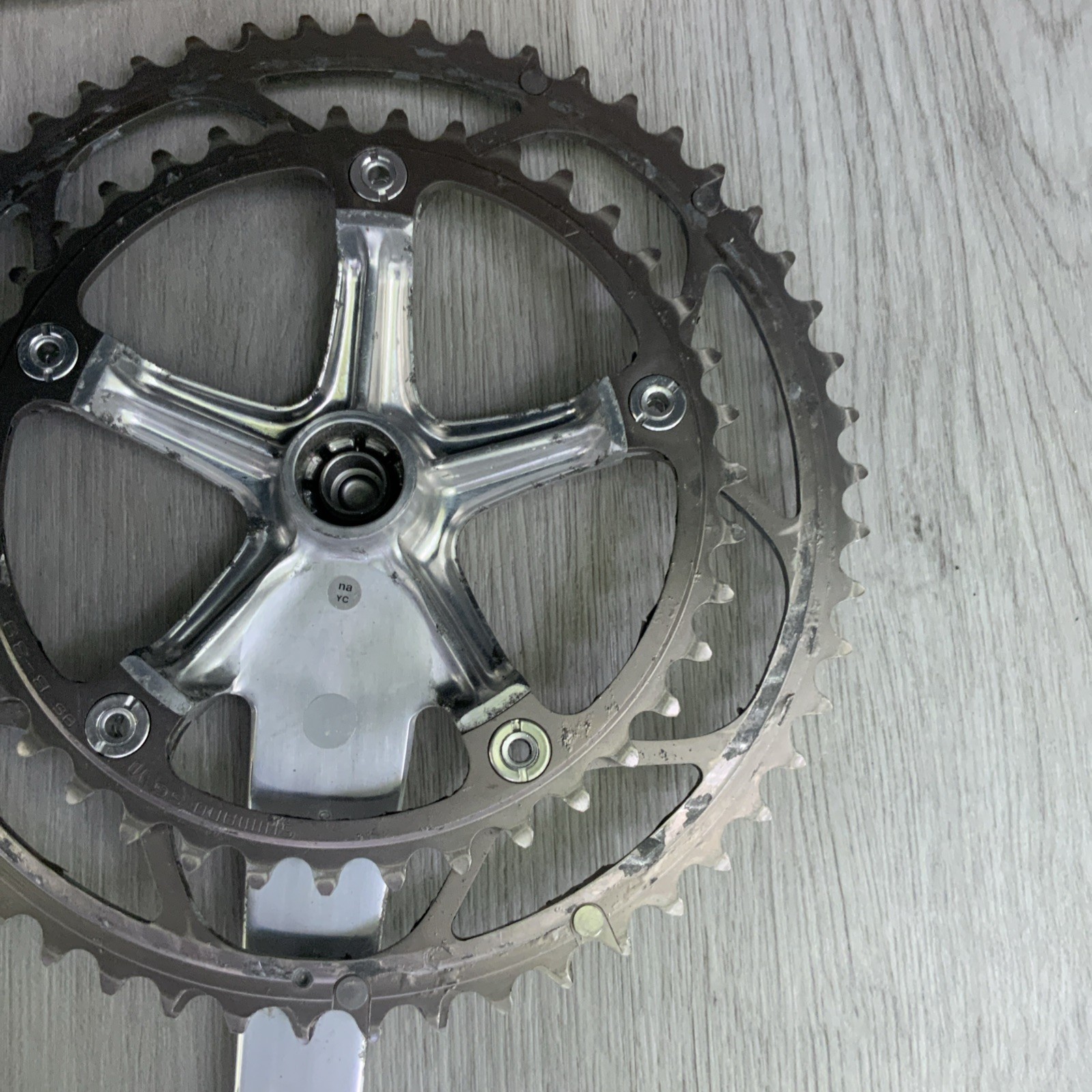 SHIMANO DURA ACE CRANKSET 7700 DOUBLE 172.5 MM ARMS 53-39 TOOTH OCTALINK