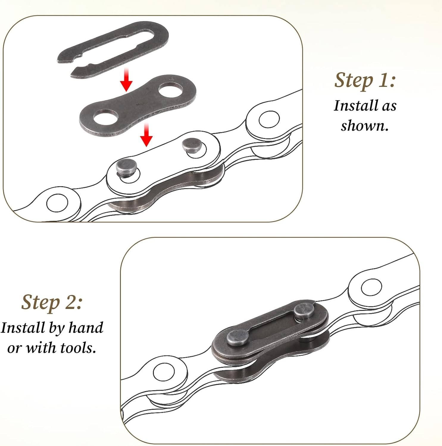 10 Pairs Bike Chain Master Link for Bicycle Missing Link, Single Speed Chain Con