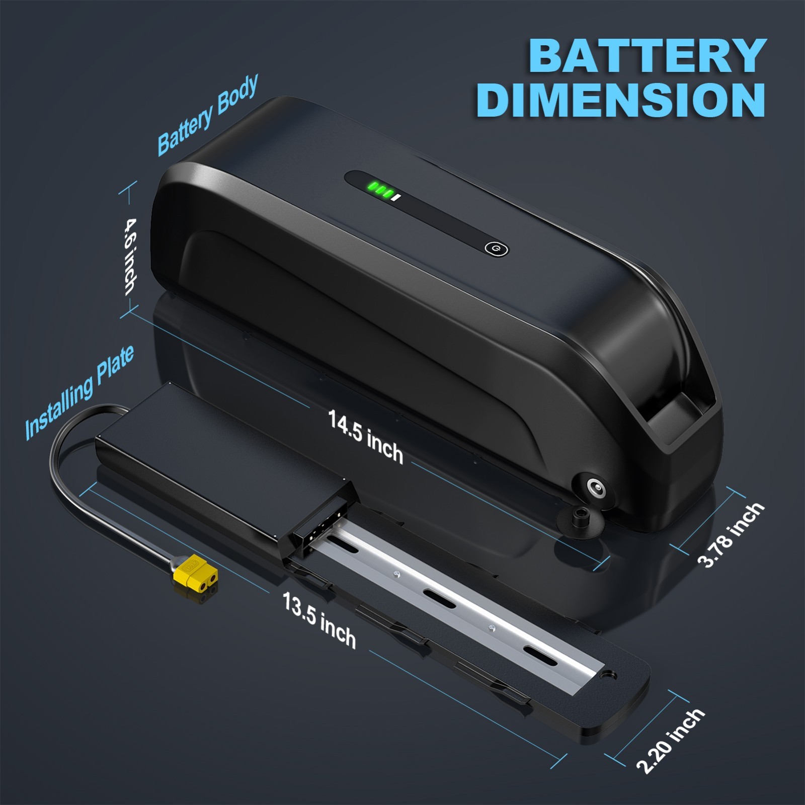 Hailong Battery 36V 48V 52V battery 15Ah 20Ah 24Ah Battery for 500W-2000W motor