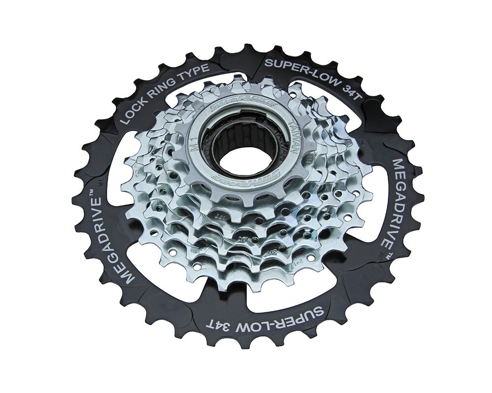 SUNRACE BRANDED 7 SPEED BICYCLE MULTIPLE FREEWHEELS 14/34T INDEX BLACK/ZINC.