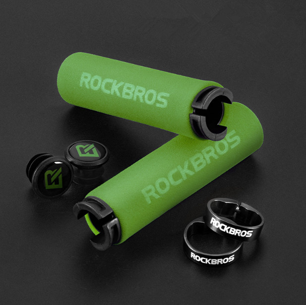ROCKBROS BMX MTB HandleBar Grips Foam Single Lock on Soft Comfortable Non-Slip