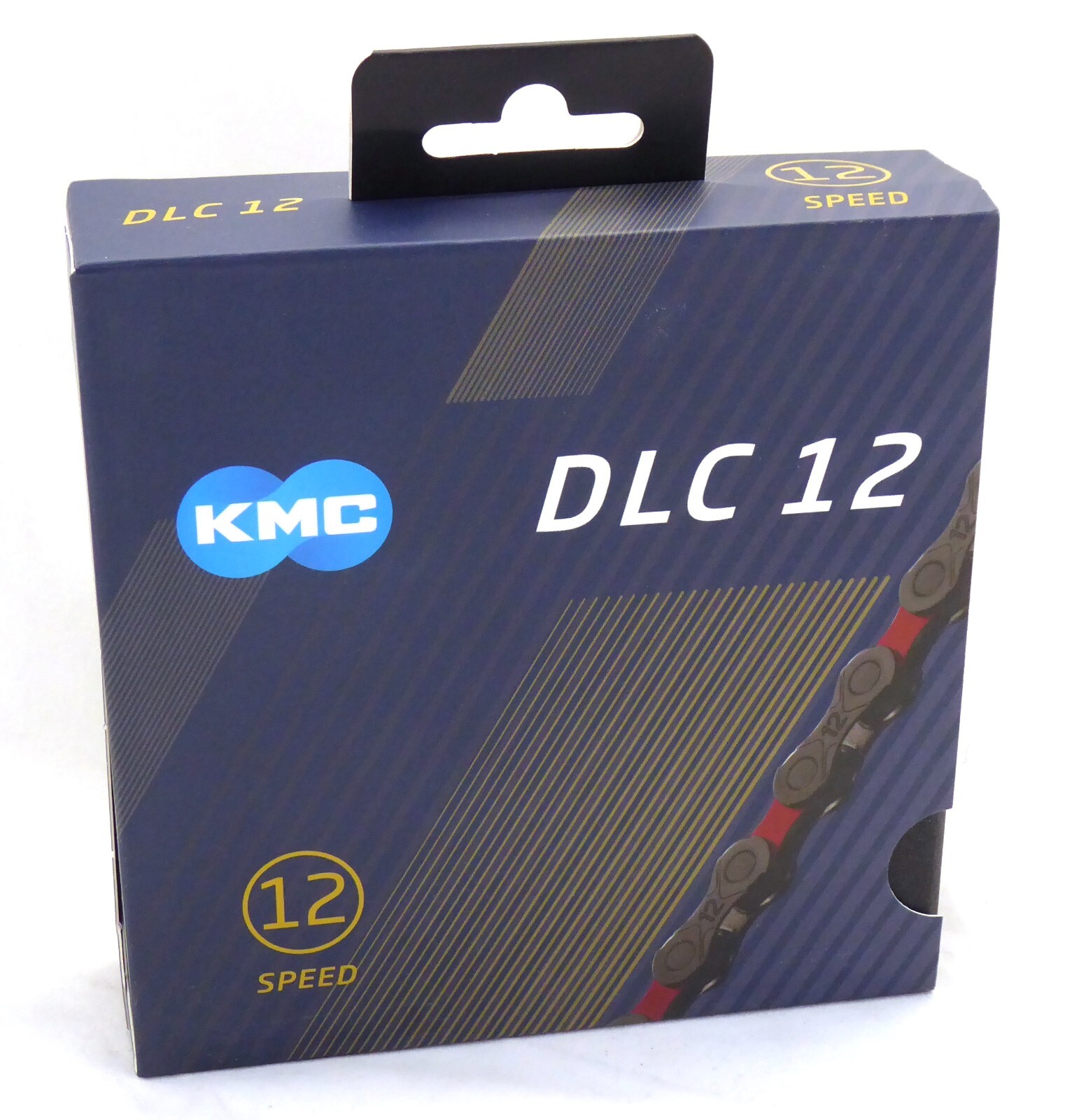 KMC DLC 12 Chain 12-Speed 126 Links Black/Red Double X Bridge Shape