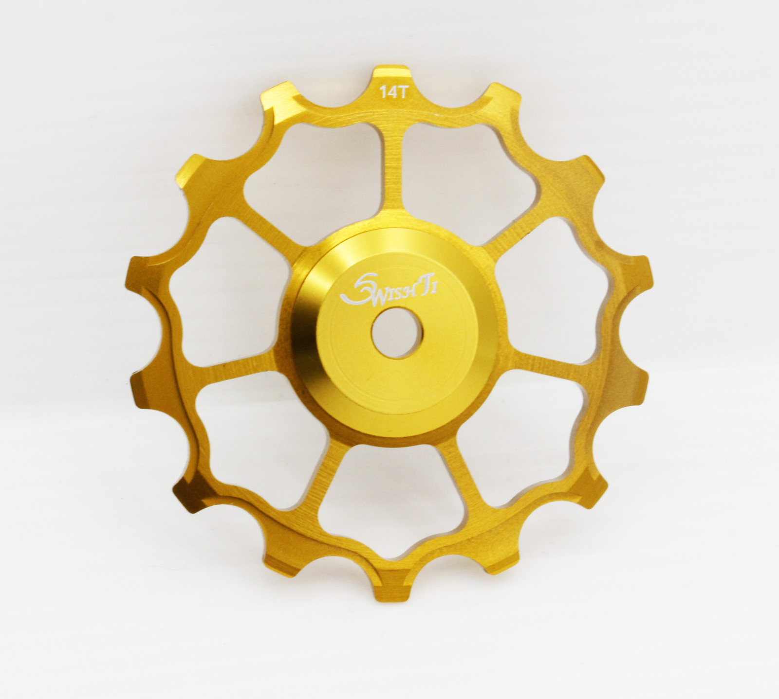 Swishti Narrow-Wide Bike Oversized Fully-CNC Derailleur Pulley 14T Gold