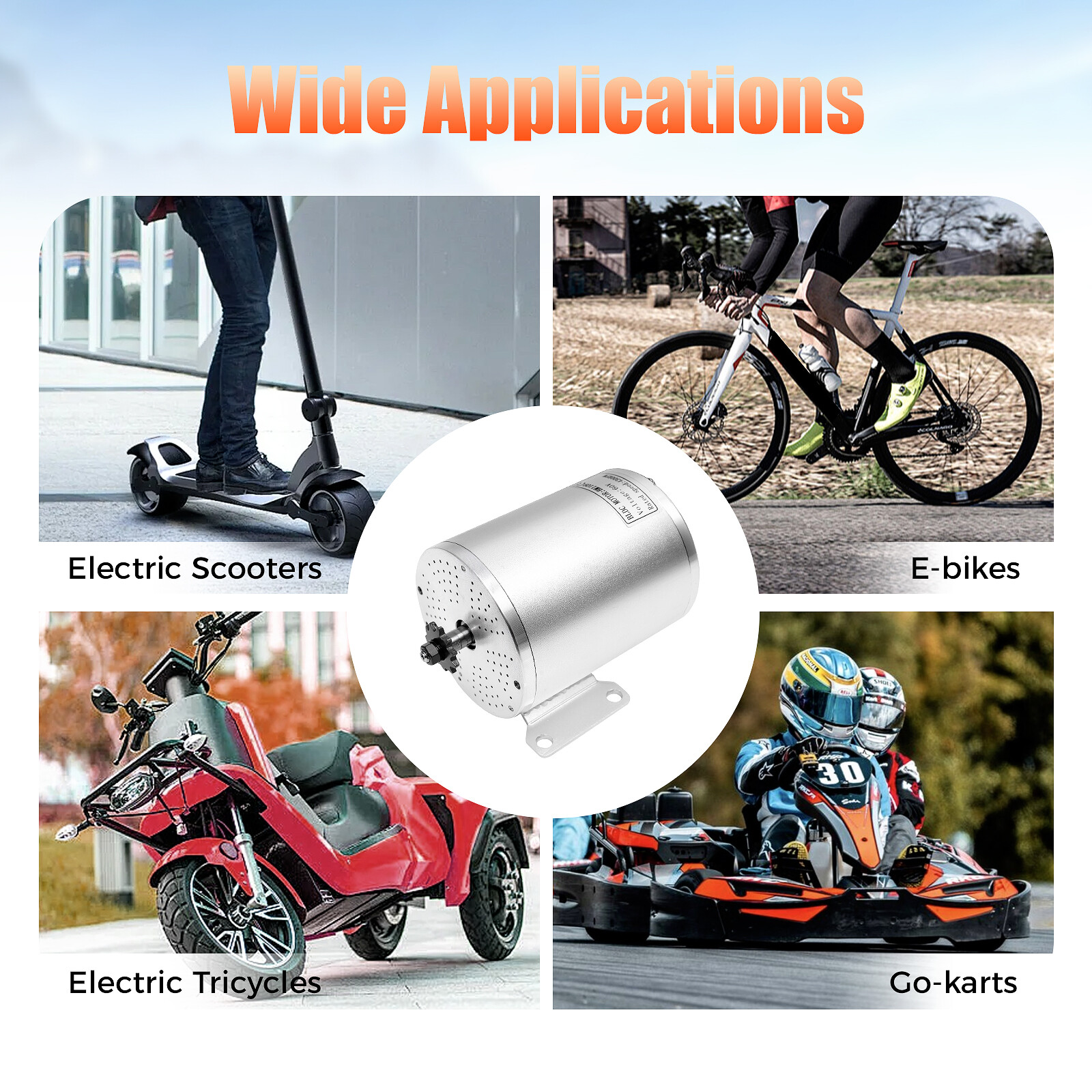 2000W 60V BLDC Motor Kit with Brushless Controller for Electric Scooter E Bike
