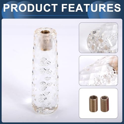 Car Shift Knob Universal for Automatic and Manual Vehicle Gear 15cm White