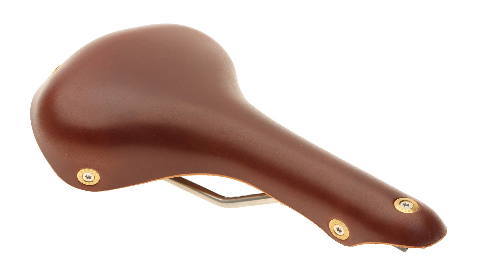 Gilles Berthoud Soulor Saddle Steel Rails Hard Leather Cover Brown NEW NOS NIB