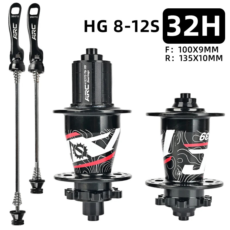 MTB Bicycle Front Rear Hubs 6 Pawls 114 Clicks Sealed Bearings Hubs HG Freehub