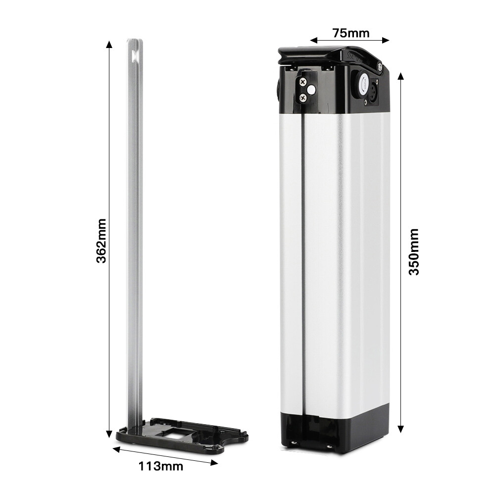 36V 13Ah Silver Fish Lithium Li-ion Battery for 700W Electric Bicycles E-Bike