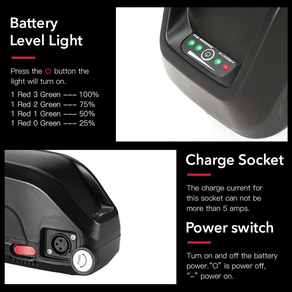 36V 48V 52V 15Ah 20Ah 25Ah Lithium Ebike battery Electric bike Biclcye Battery
