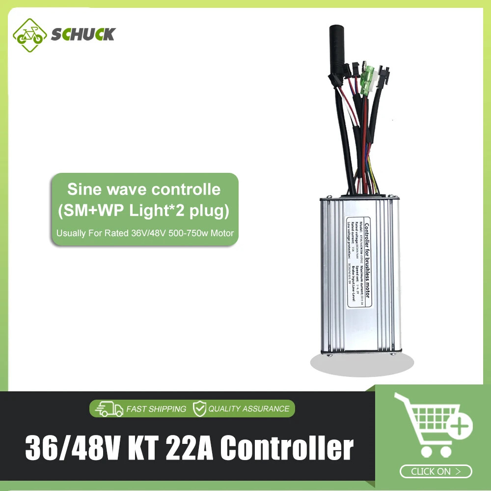 KT Controller 15A-50A E-bike Square Sine Wave Control System 36V 48V 72V Motor