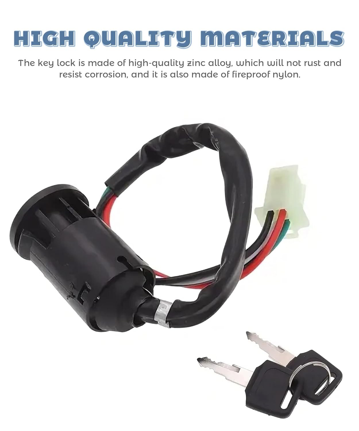 Ebike Key Switch Ignition Replacement Automotive Key Switch for Car EBike