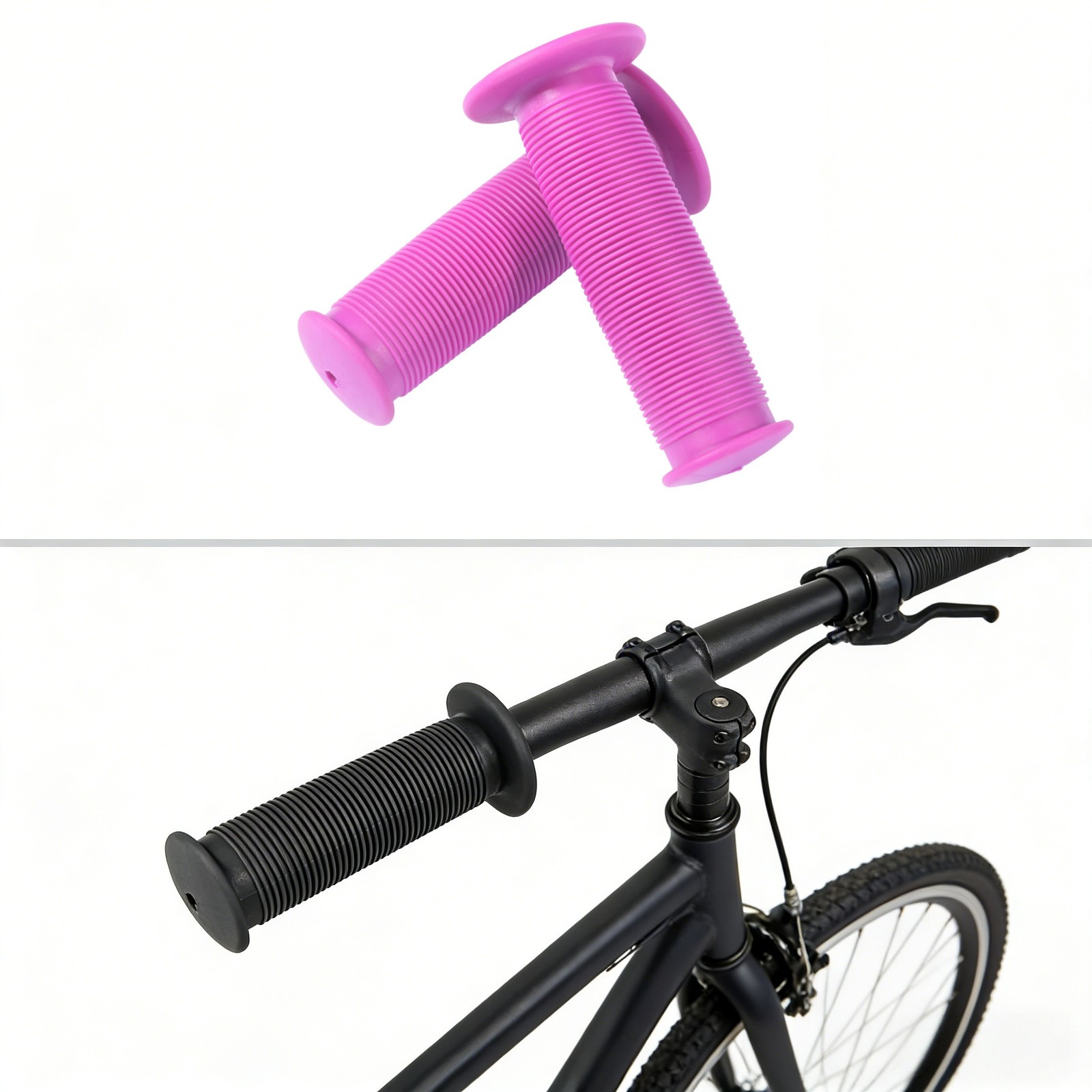 Universal Pink Soft Rubber Handlebar Cover Motorcycle Bicycle Scooter