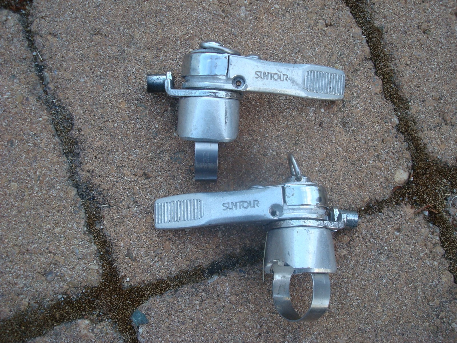 Vintage SunTour Power Thumb Shifter Set Adjustable Clamp 1980s MTB Bike Friction