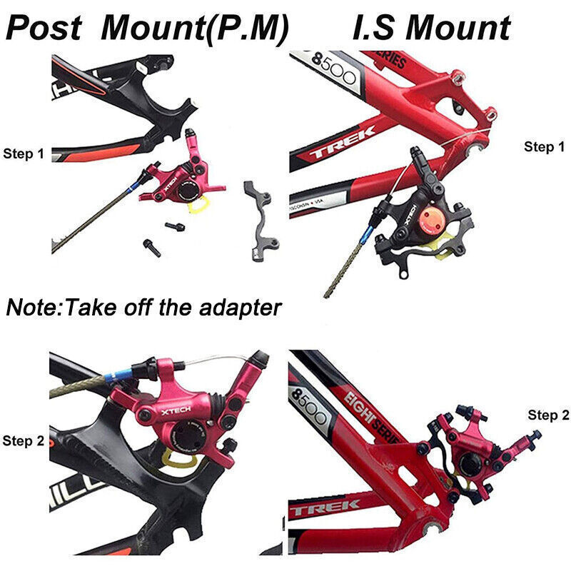ZOOM XTECH HB100 Linear Pull Disc Brake Caliper Front Rear MTB Bike IS/PM 160mm