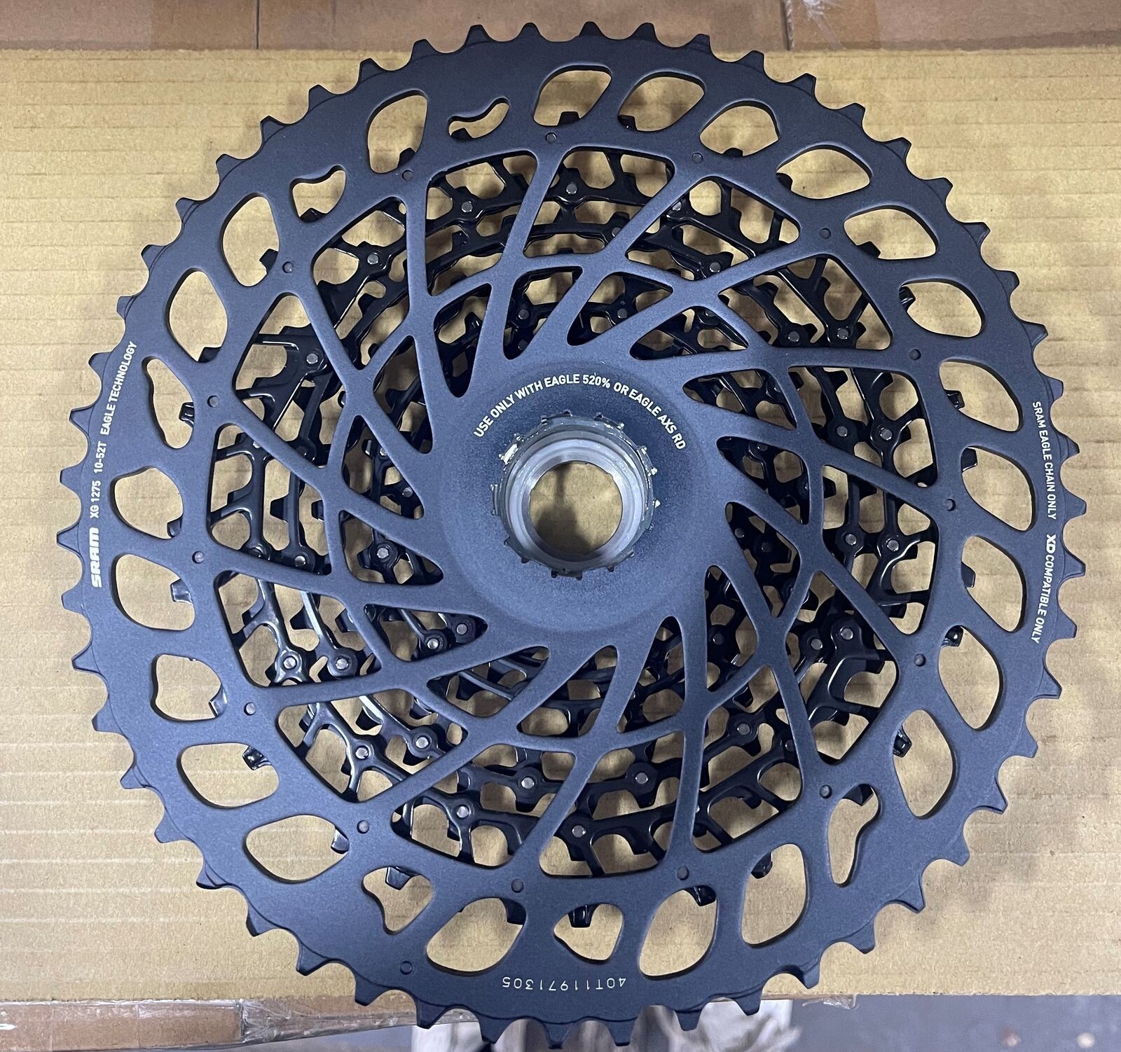 SRAM GX Eagle XG-1275 Cassette – 12-Speed, 10-52t, Black, For XD Driver Body *OE