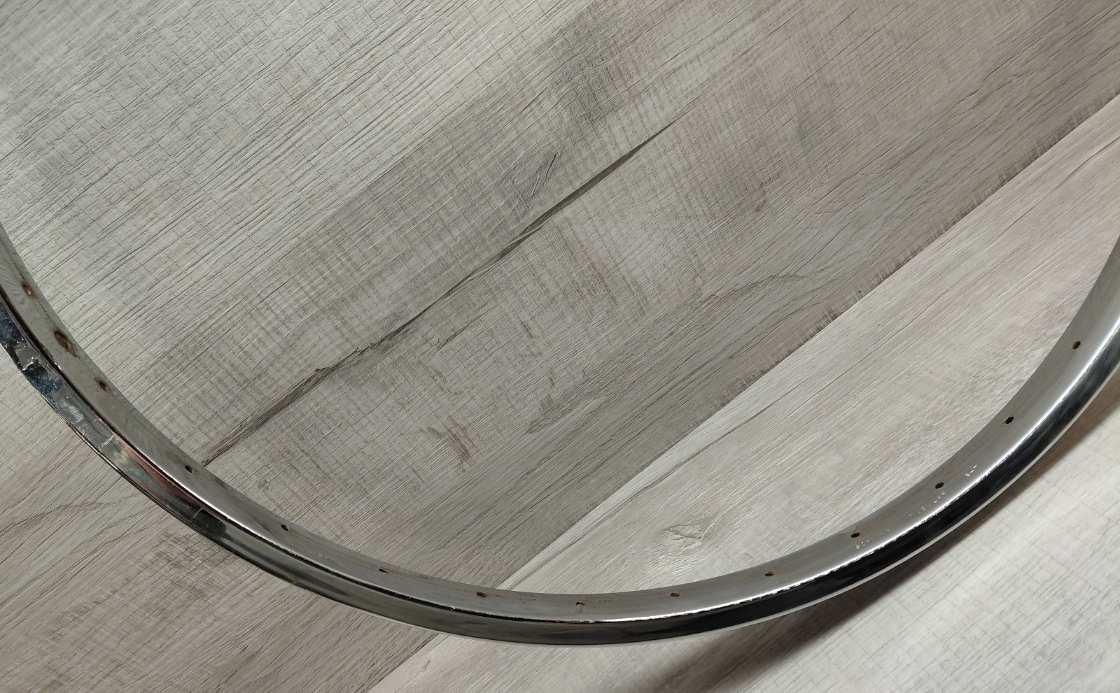 Vintage 26 X 1 3/4″ S-7 Chrome “Schwinn Tubular Rim” Stamped S-7 36 H Hoop Rim