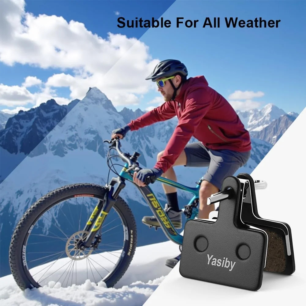 4 Pairs MTB Disc Brake Pads Resin & Semi-Metallic Quiet W/ Install Kit E-Bike US