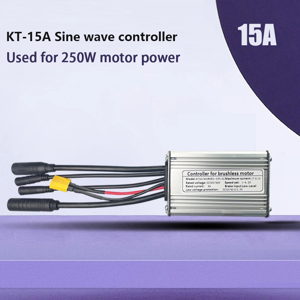 Electric Bicycle Sine Wave Controller Brushless 15A-30A 36V 48V 250W-1000W Motor