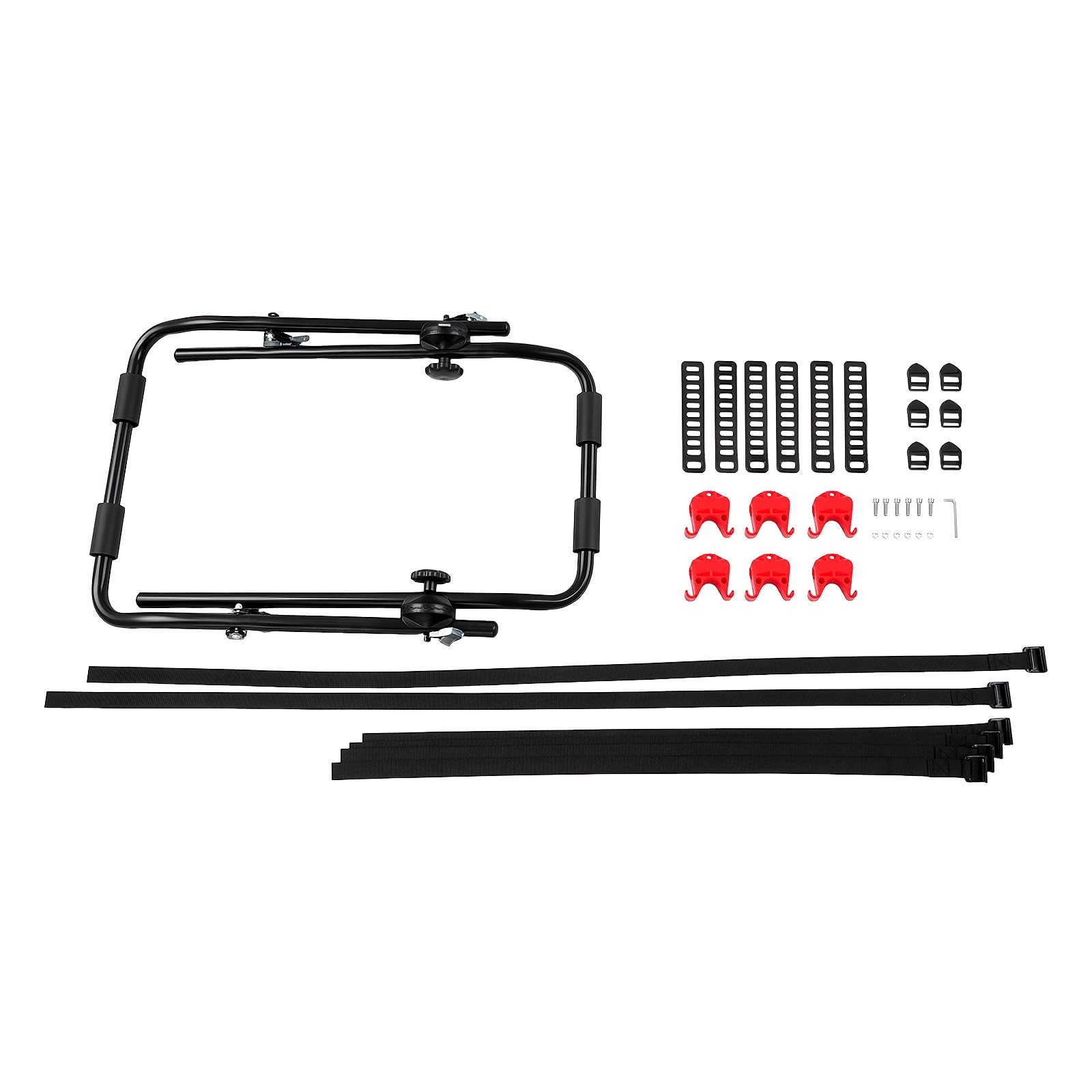 3-Bike Trunk Mount Rack Foldable Carbon Steel 44lb Capacity Anti-Slip SUV Sedan