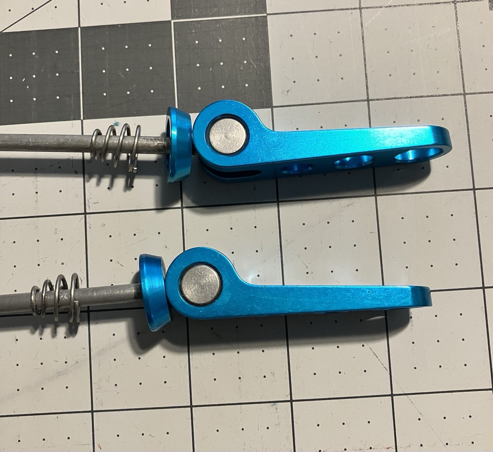 Ringle Holey Ti Skewers turquoise blue Front & Rear titanium mountain bike parts