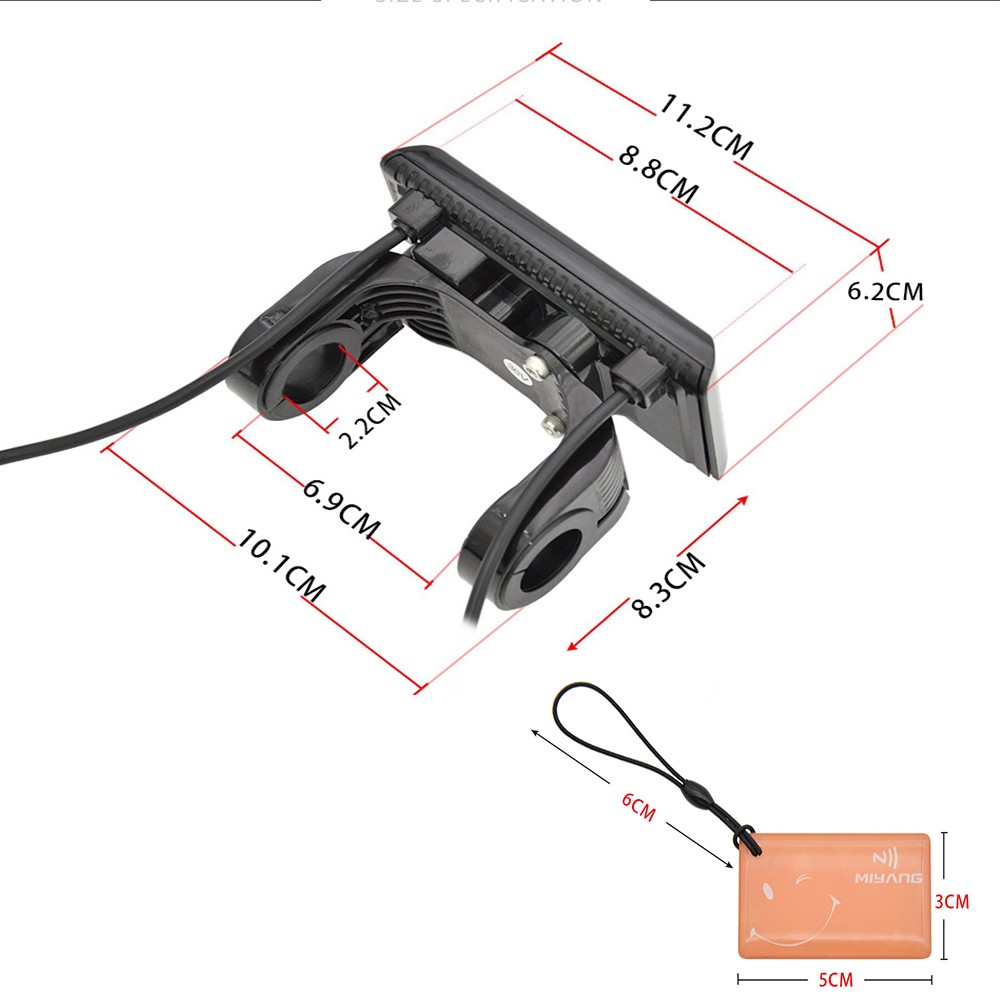Ebike 24V/36V/48V/60V SW900 Colour Display Meter Control Panel w/NFC SM&WP 5pin