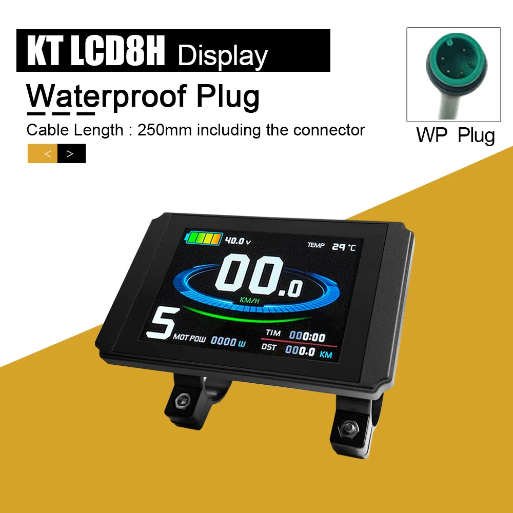 Electric Bicycle KT LCD8H LCD Color Display with USB 24V/36V/48V/52V/60V/72V