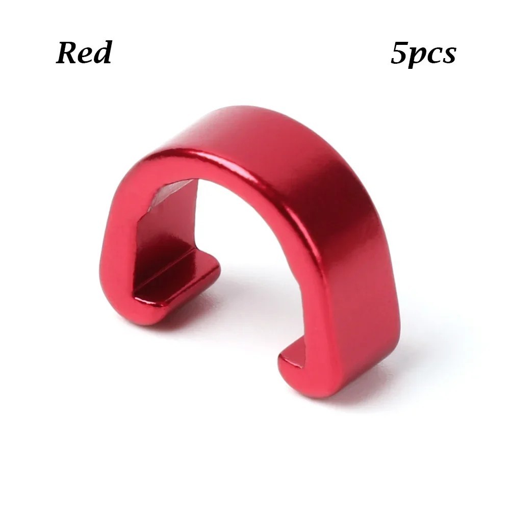5pcs Bike Cable Clips C Shape Aluminum Alloy Brake Derailleur Line Buckle MTB