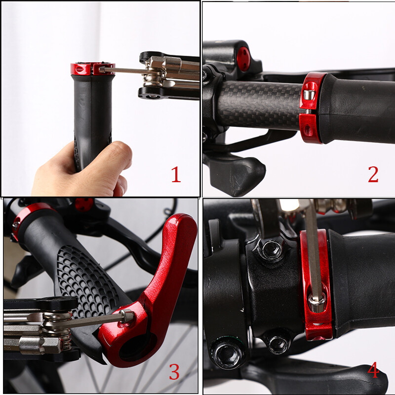 Bike Grips Rubber Mountain Bicycle MTB Handlebar Ergonomic Cycling Lock On Bar