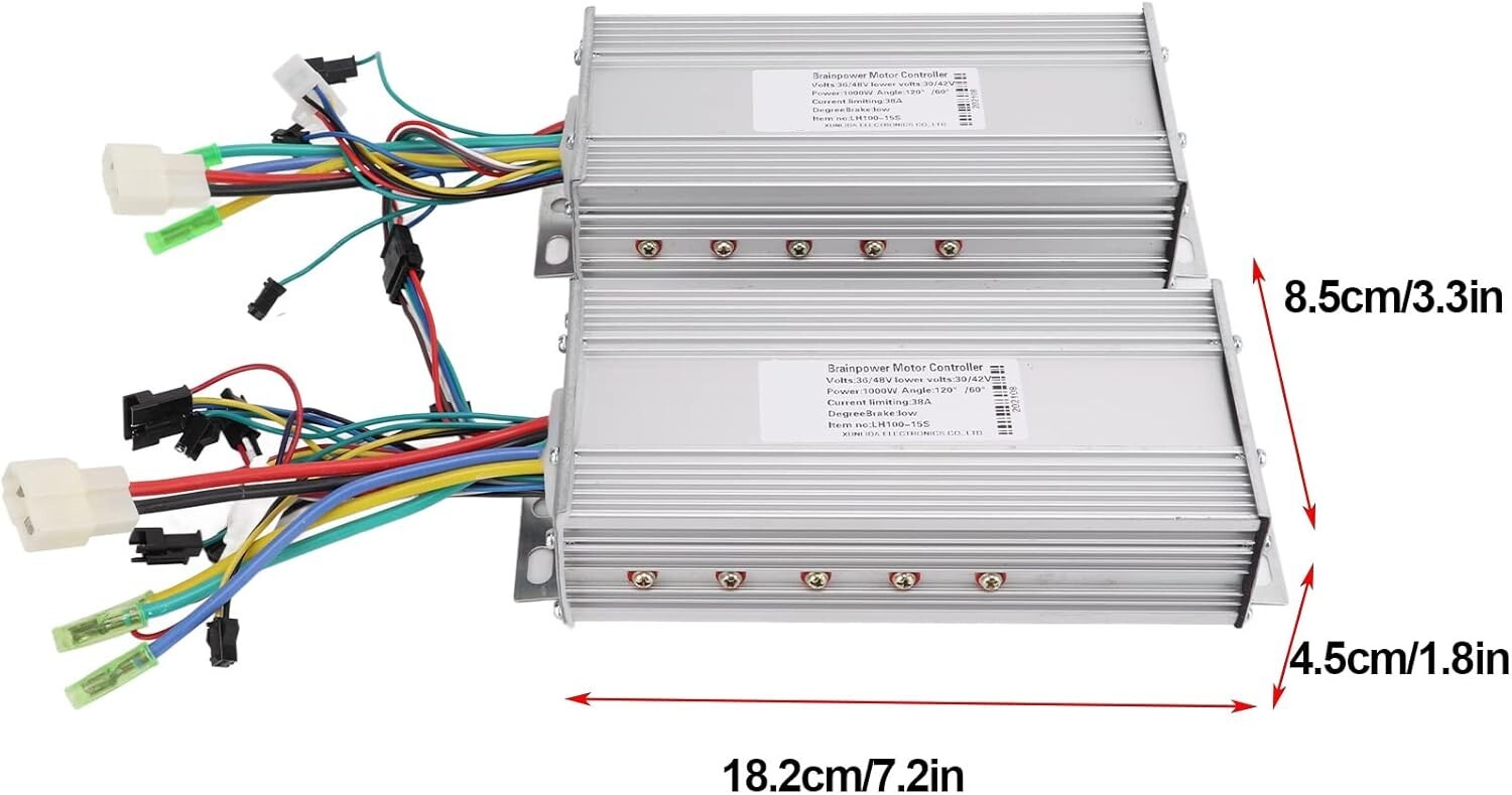 Brushless Motor Controller 24V 36V 48V 500W 25A LH100 LCD Display Dual KF LS