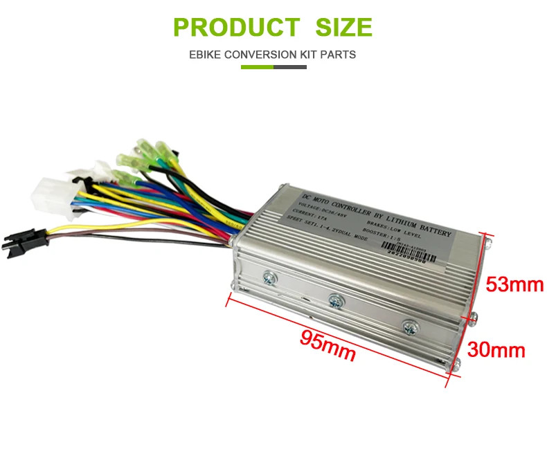 E-bike 17A Sinewave Three-Mode Controller SM Connector 36V 48V 250W 350W Motor