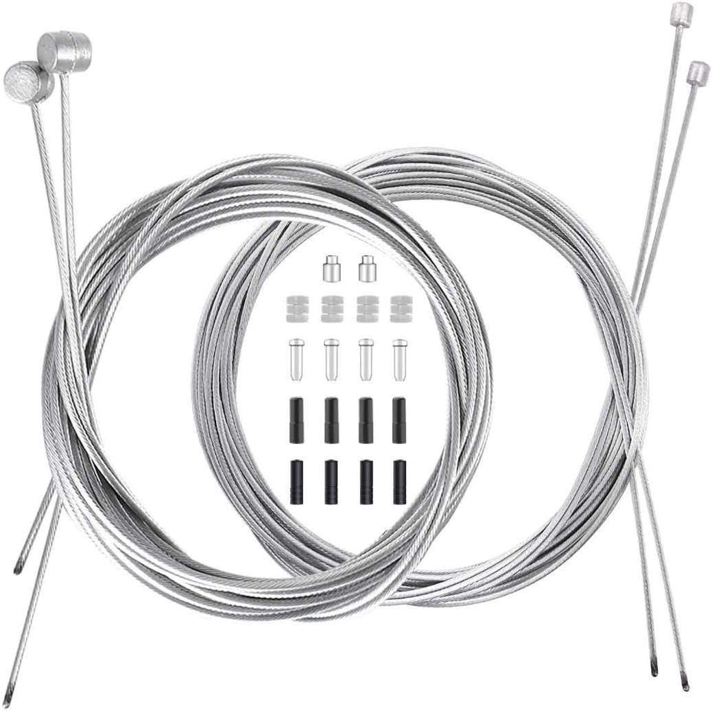 Complete 18 PCS Bike Brake/Shift Cable Set in Durable Stainless Steel and Alloy