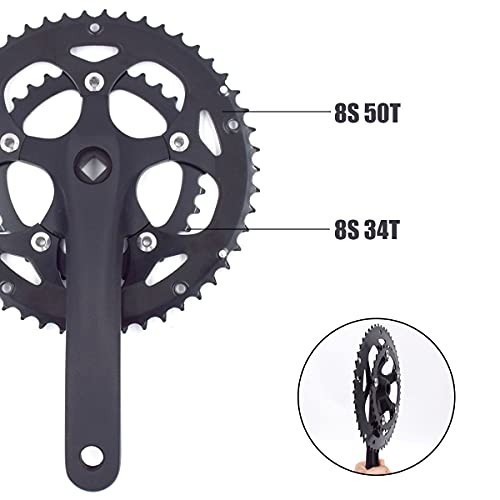 Bicycle Crankset 50/34T 52/42T 110BCD Square Taper for Road Treking Bike 170Mm