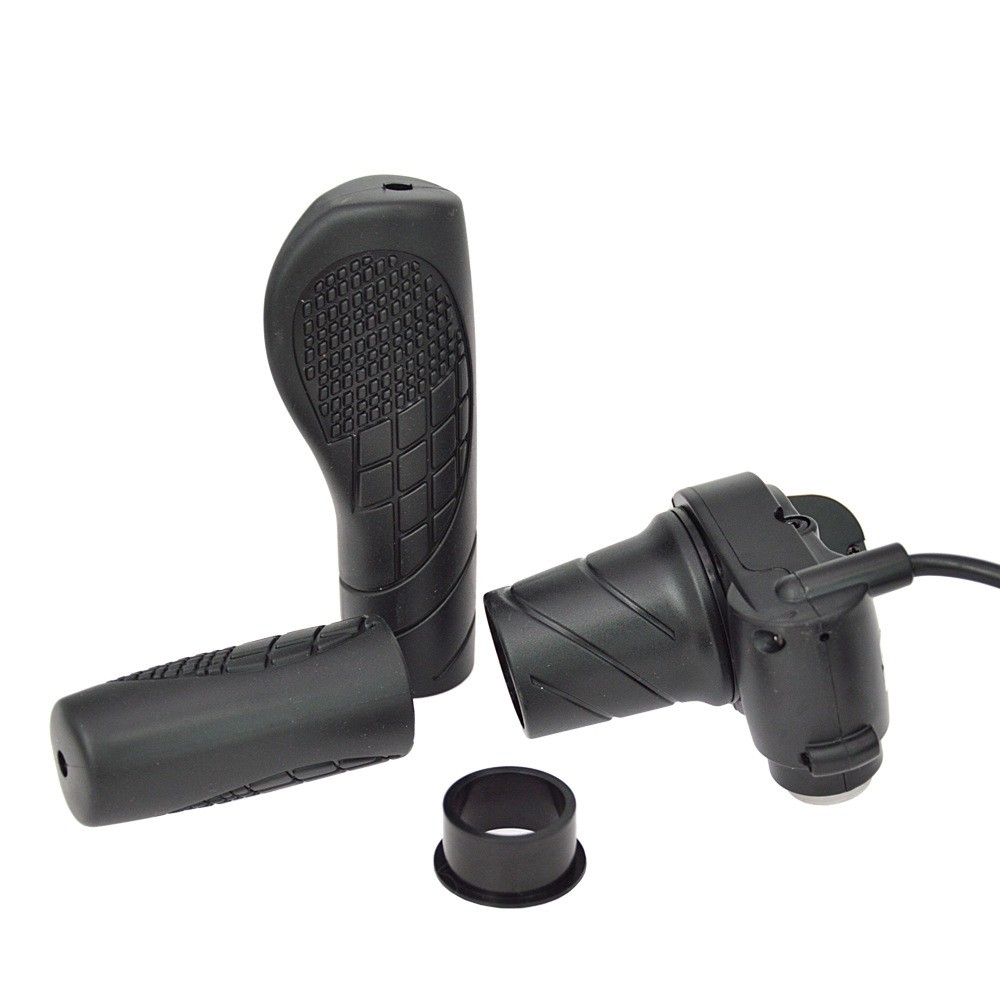 36V/48V EBike Electric Bicycle Split Throttle Handle Twist Grip w/ Power Display