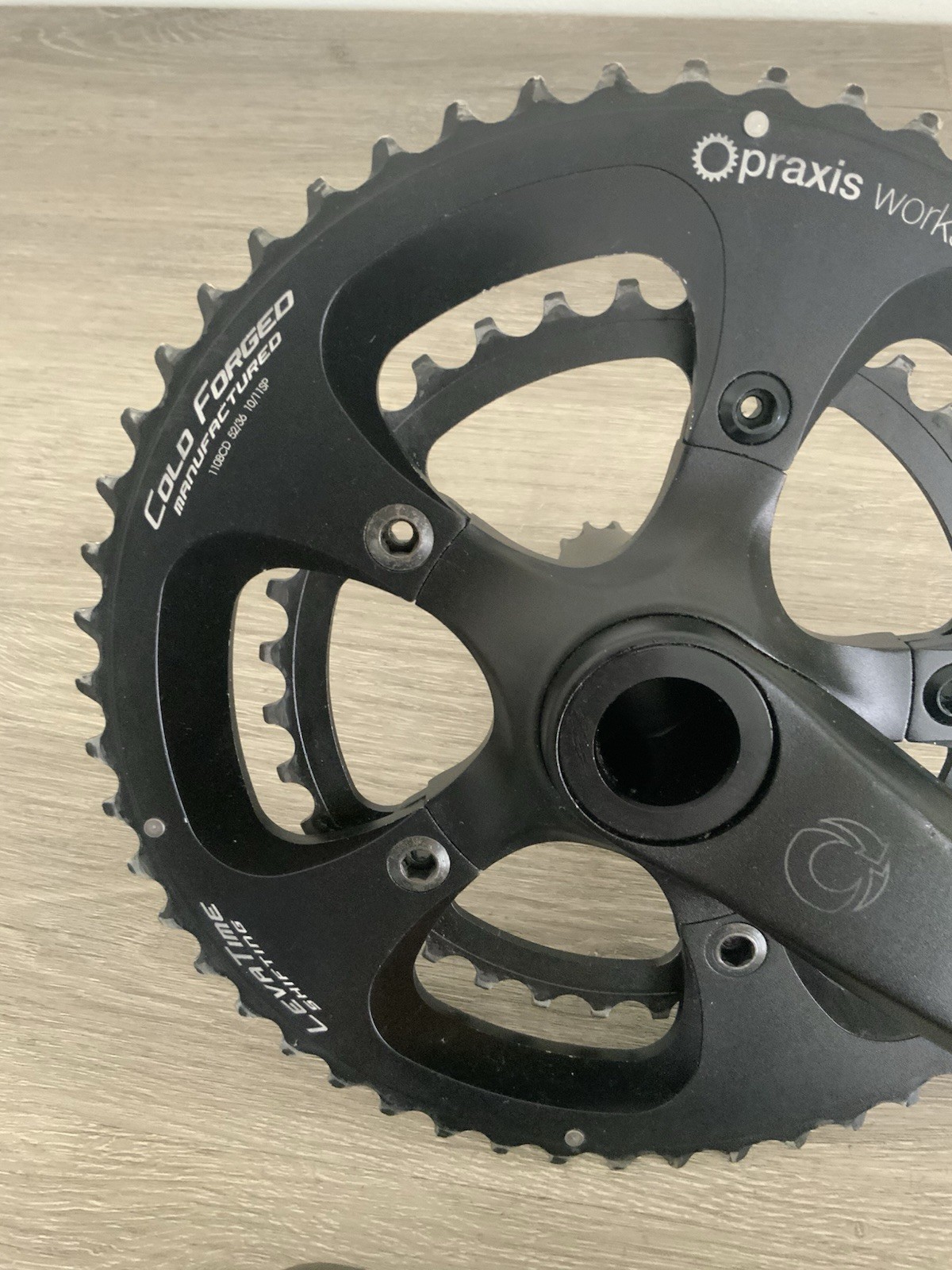 PRAXIS WORKS CRANKSET DOUBLE 172.5 MM ARMS 10 OR 11 SPEED 52-36 TOOTH BB30