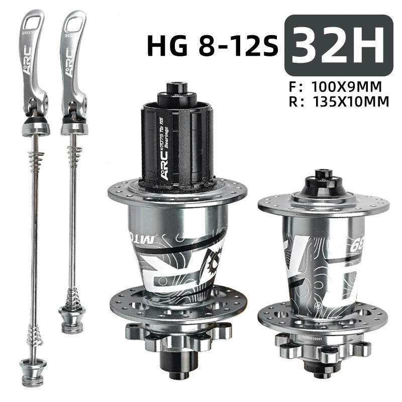 MTB Bicycle Front Rear Hubs 6 Pawls 114 Clicks Sealed Bearings Hubs HG Freehub